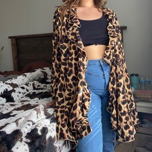 Cheetah print kimono